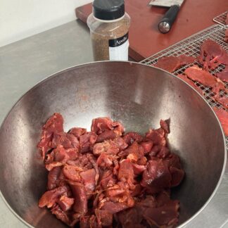 Stoofvlees van edelhert (poulet)